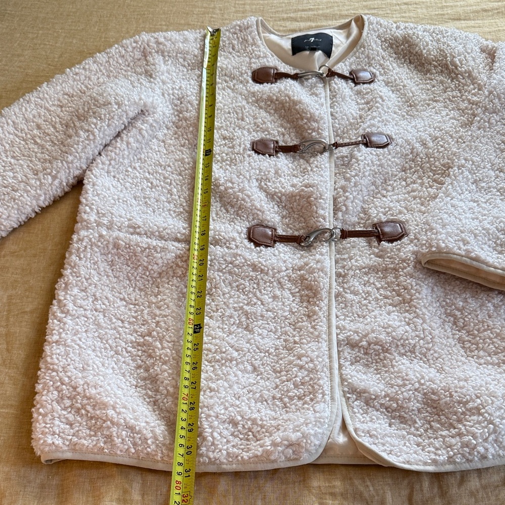 7 for all mankind toggle teddy coat - Picture 3 of 17